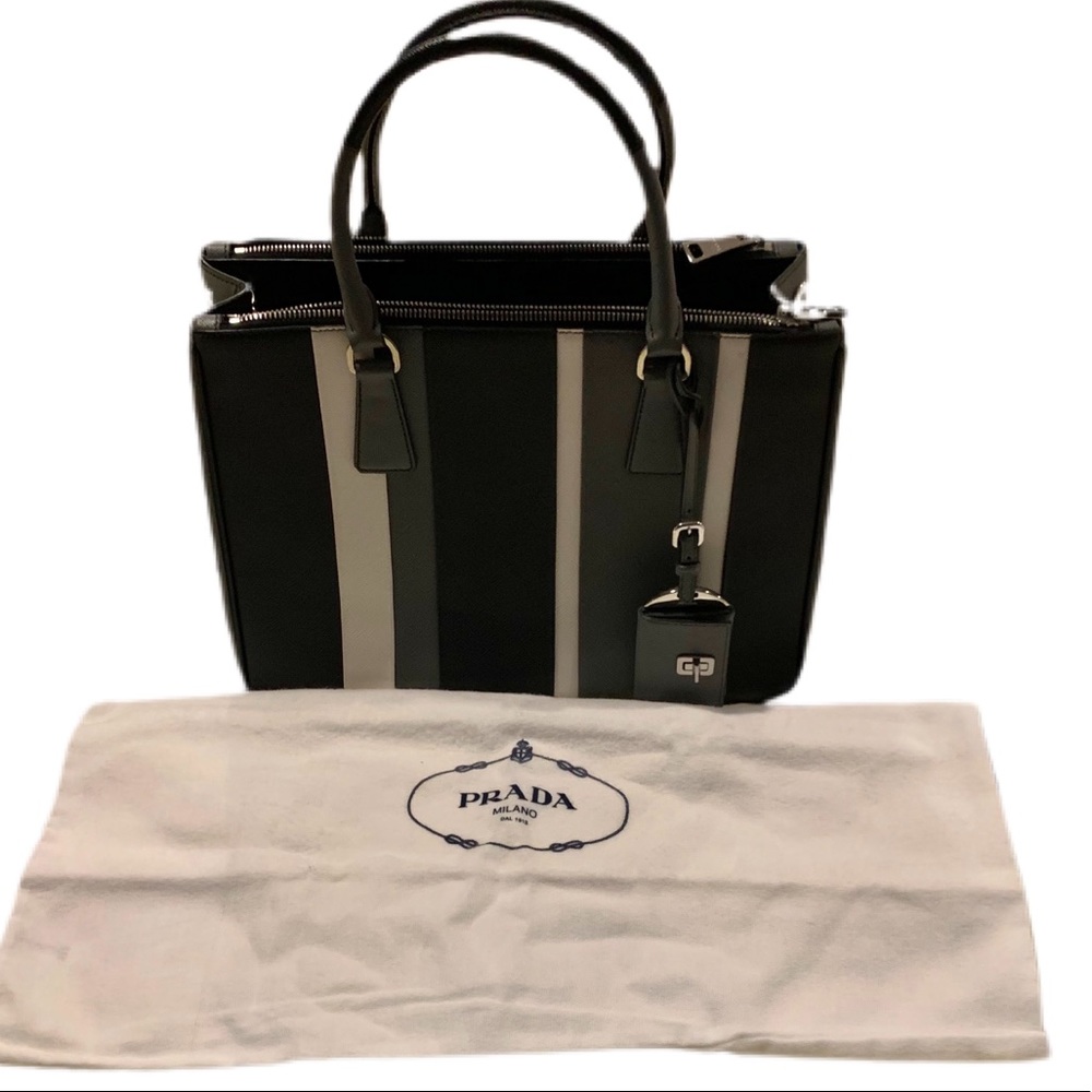 Prada Saffiano Tricolor Borsa A Mano